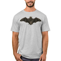 夜の翼のある生き物 グラフィックプリントTシャツ