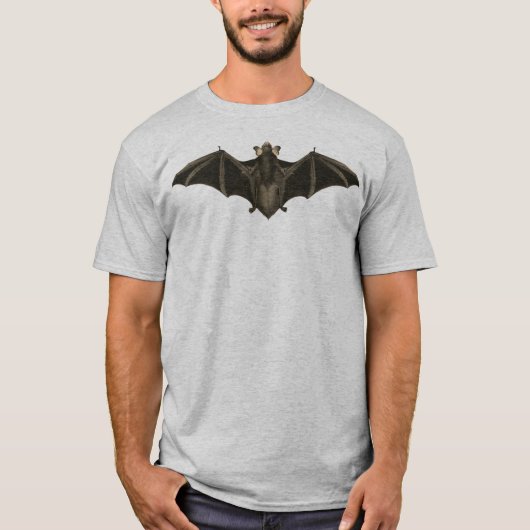 夜の翼のある生き物 グラフィックプリントTシャツ Tシャツ (正面)