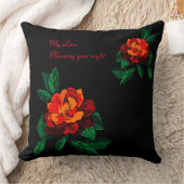 夜の腰枕に花を咲かせて クッション (ブランケット)