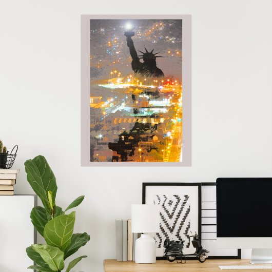 夜の自由 ポスター (ホームオフィス)