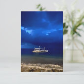 夜の船酔い。ポスター台座看板 サンキューカード (スタンド正面)