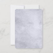 夜の花のダスティーブルーの花輪の結婚式 招待状 (裏面)