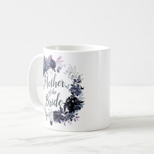 夜の花のリース おしゃれな母親の結婚記念 コーヒーマグカップ (正面左)