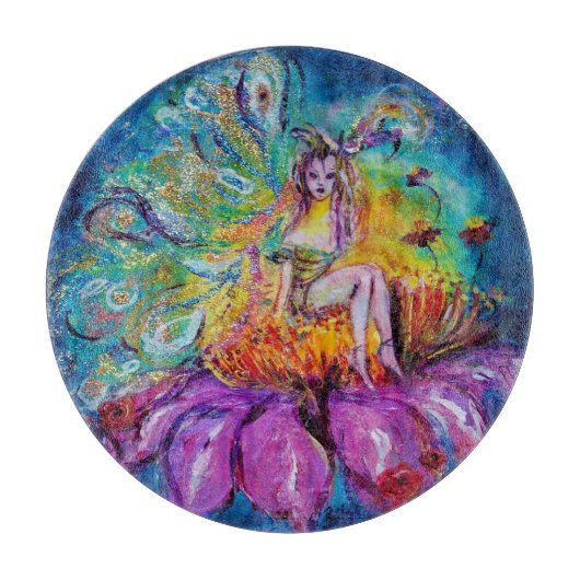 夜の花の妖精 カッティングボード (正面)