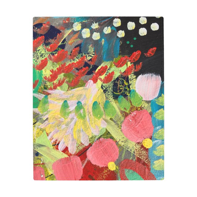 夜の花の金属壁画 メタルプリント (正面)