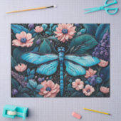 夜の花園のトンボ 薄葉紙 (クラフト)