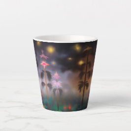 夜の花 カフェラテマグ