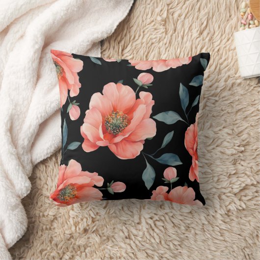 夜の花 クッション (ブランケット)