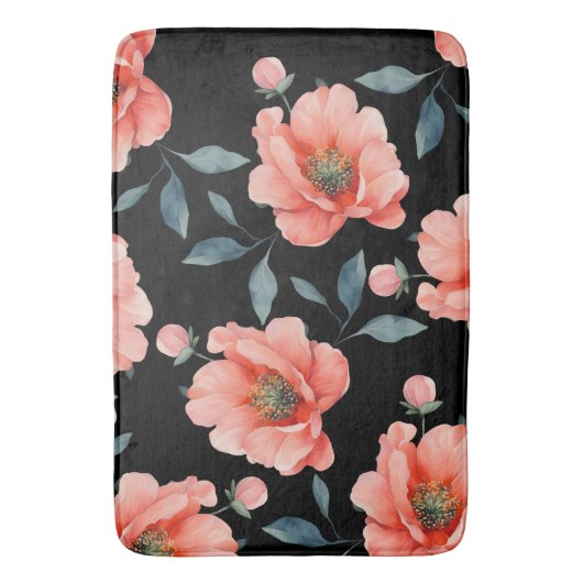 夜の花 バスマット (正面縦)