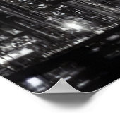 夜の街で雨が降っている | AIアートポスター ポスター (角)