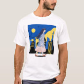 夜の街のアニメガール Tシャツ (正面)
