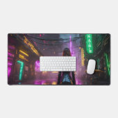 夜の街の少女 デスクマット (キーボード&マウス)