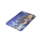 夜の街の灯り バスマット (アングル)