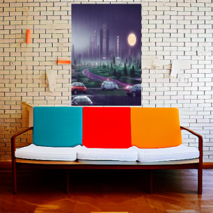 夜の街 AIアートポスター ポスター