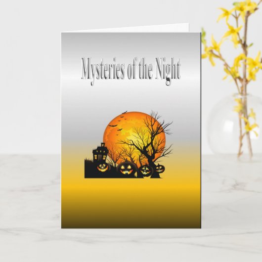 夜の謎 カード (黄色い花)