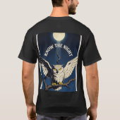 夜の賢者の知恵 モチベーションTシャツ Tシャツ (裏面)