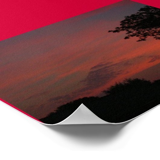 「夜の赤い空は…......... ポスター (角)