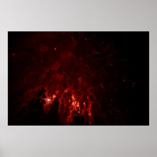 夜の赤フレア ポスター (正面)