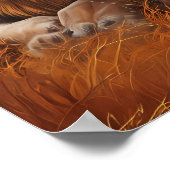 夜の轟音:月の光の中のライオン ポスター (角)