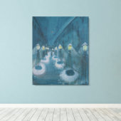 夜の通り（夜の街） （1922） ヴァルター・グラマ キャンバスプリント (インサイチュ (ウッドフロア))