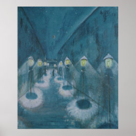 夜の通り（夜の街） （1922） ヴァルター・グラマ ポスター