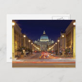 夜の道の終わりに向かって聖ペテロ大聖堂 ポストカード (正面/裏面)