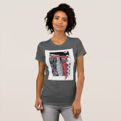 夜の都会の女性の脚 グラフィックTシャツ Tシャツ (正面フル)