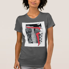 夜の都会の女性の脚 グラフィックTシャツ Tシャツ