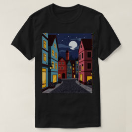 夜の都市風景 Tシャツ