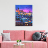 夜の都市 キャンバスプリント (インサイチュ (リビング))
