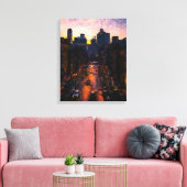 夜の都市 キャンバスプリント (インサイチュ (リビング))