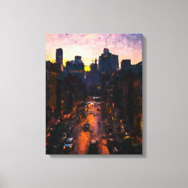 夜の都市 キャンバスプリント