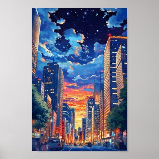 夜の都市 ポスター (正面)