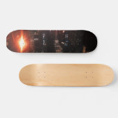 夜の都心のサンフランシスコ スケートボード (横)