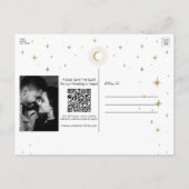 夜の金ゴールド天体日が差すこと写真の日付を保存 案内ポストカード (裏面)