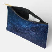 夜の銀河の星たち かわいい アクセサリーポーチ (見開き)