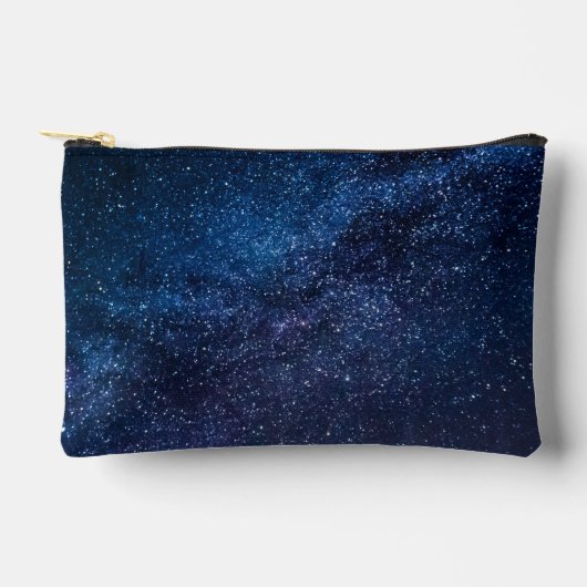 夜の銀河の星たち かわいい アクセサリーポーチ (正面)