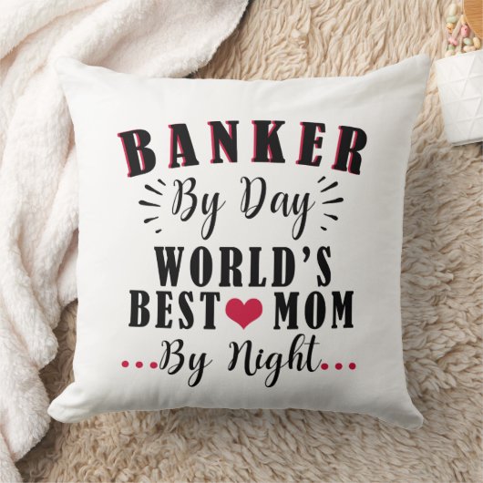 夜の銀行員による日の世界の最高の母親のバンカー クッション (ブランケット)
