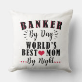 夜の銀行員による日の世界の最高の母親のバンカー クッション (正面)