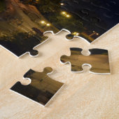 夜の鎖式吊り橋 ジグソーパズル (側面)