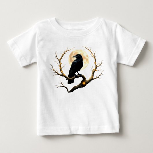 「夜の闇の中」- 月の沈黙の使者 ベビーTシャツ (正面)