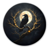 「夜の闇の中」- 月の沈黙の セラミックノブ (正面)