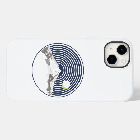 夜の雪山峰 Case-Mate iPhoneケース (裏面 (横))