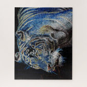 夜の電撃虎 ジグソーパズル (縦)