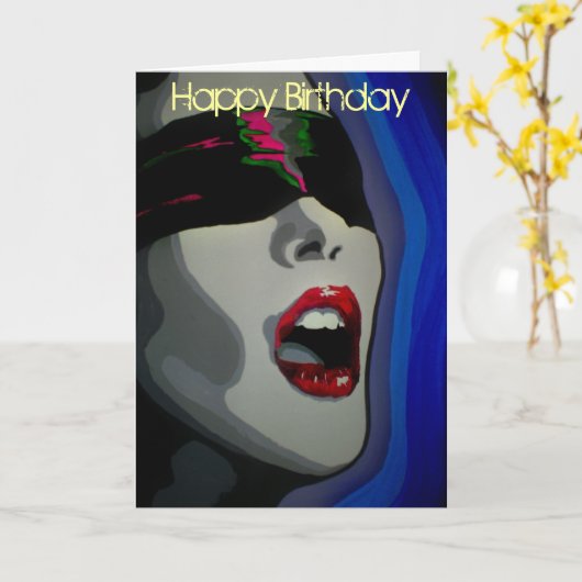 『夜の震え』誕生日 カード (黄色い花)