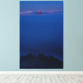 夜の霧の中のゴールデンゲートブリッジ キャンバスプリント (インサイチュ (ウッドフロア))