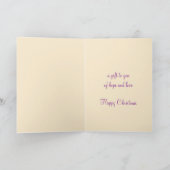 夜の静かクリスマスエンジェルのグリーティングカード シーズンカード (内部)