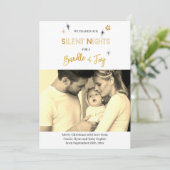 夜の静か写真誕生発表ホリデーカード シーズンカード (スタンド正面)