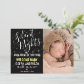 夜の静か誕生発表フォトカ生まれたばかりのード シーズンカード (スタンド正面)