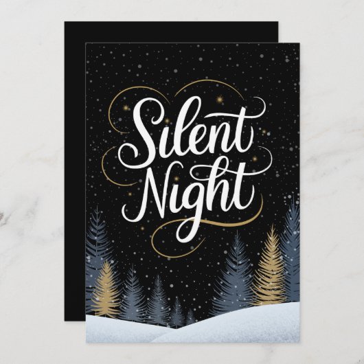 夜の静か黒人層と金ゴールド非宗派 シーズンカード (正面/裏面)